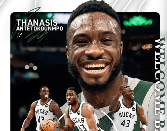 百家乐入口-欢迎回来!雄鹿官方晒海报欢迎萨纳西斯-阿德托昆博回归